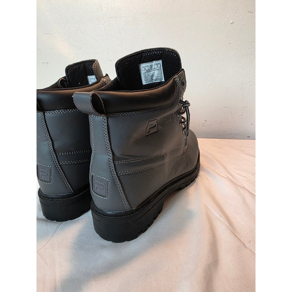 Fila Edgewater 12 Mens Boots Dark Gray Lace Up Ankle Lug Sole 1SH40061-051 US 10 - Picture 3 of 15